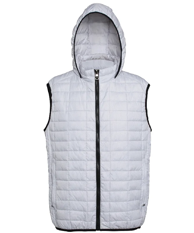 White - Honeycomb hooded gilet