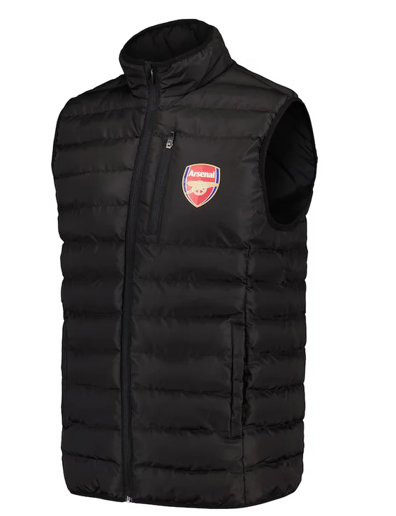 Arsenal Padded Gilet - Black - Mens