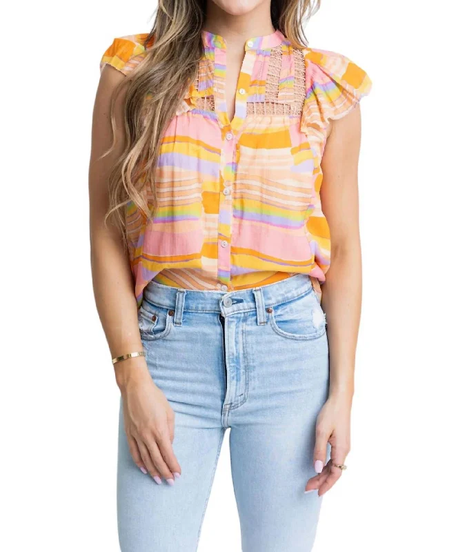 Sarah Sunset Top In Orange