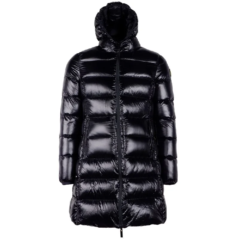 Centogrammi Reversible Long Down Jacket in Sleek Black